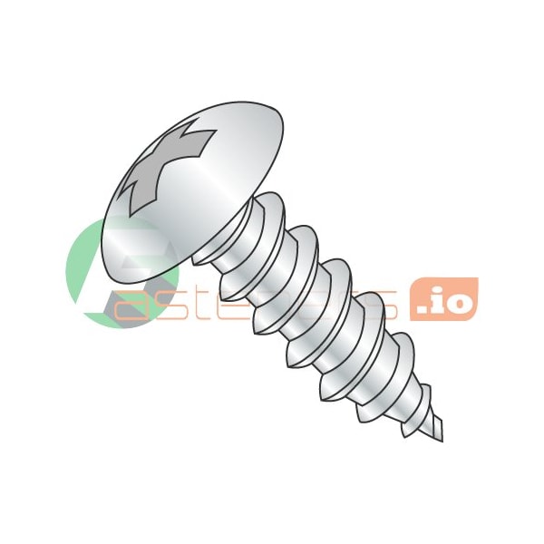 Newport Fasteners Sheet Metal Screw, #8 x 1/2 in, Zinc Plated Steel Truss Head Phillips Drive, 10000 PK 132721 - main